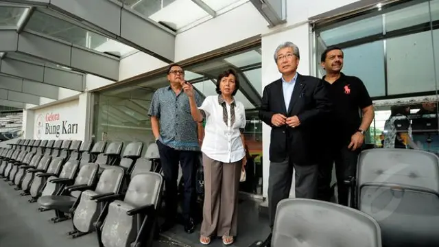 Delegasi OCA meninjau beberapa tempat penyelenggaraan Asian Games 2018 di sekitar Gelora Bung Karno.