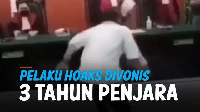 VIDEO: Terekam Terdakwa Hoaks Covid-19 Serang Ketua Hakim
