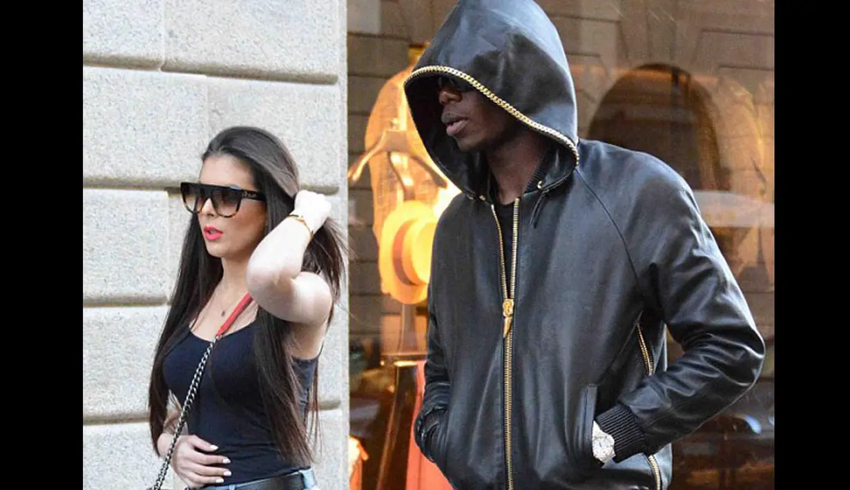 Paul Pogba terlihat berjalan dengan seorang wanita cantik di Kota Milan Italia. Menurut kabar yang beredar, wanita cantik itu adalah kekasih Pogba (Istimewa) 