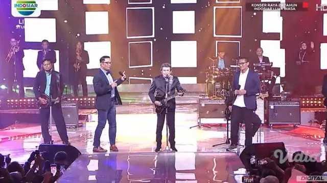 Rhoma Irama - Ridwan Kamil - Sandiaga Uno (Foto: Vidio.com)