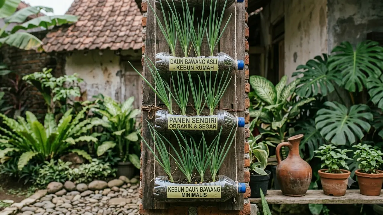 Cara Menanam Daun Bawang di Botol Bekas yang Mudah Dirawat