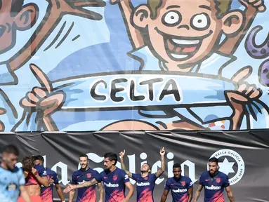Juara bertahan Liga Spanyol, Atletico Madrid, mengawali kampanye mereka di La Liga 2021/2022 dengan kemenangan tandang. Bertandang ke markas Celta Vigo pada pekan pembuka, pasukan Diego Simeone menang dengan skor 2-1. (Foto: AFP/Miguel Riopa)