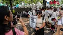 Awalnya penggunaan irisan buah semangka merupakan simbol dari perlawanan masyarakat Palestina. (Liputan6.com/Faizal Fanani)