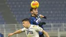 Berada dalam kondisi tertinggal membuat Inter mengurung habis pertahanan Empoli di sisa laga. Hasilnya, Ranocchia pun sukses mencetak gol di masa injury time untuk memaksa skor menjadi imbang 2-2. (AP/Antonio Calanni)