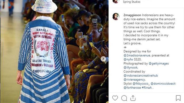 Karung Beras hingga Karung Terigu Indonesia Eksis di Panggung New York Fashion Week 2019