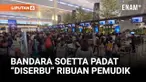 Dua hari menjelang perayaan Natal, Bandara Internasional Soekarno-Hatta, Tangerang, Banten, Selasa pagi, dipadati ribuan penumpang.