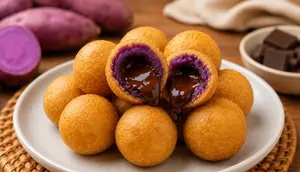 Cara Membuat Bola-bola Ubi Coklat Lumer yang Menggoda Selera