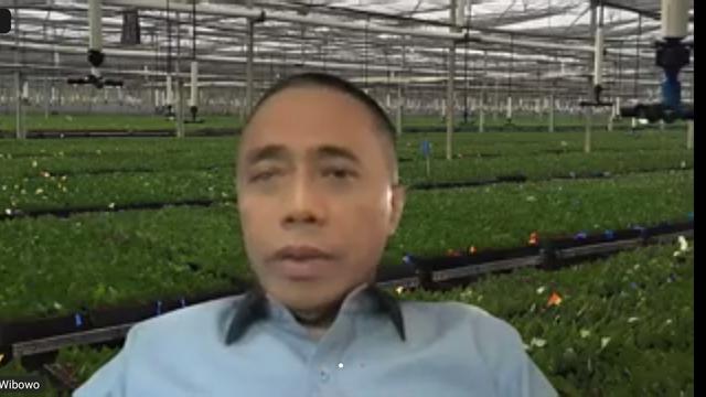 Anggota Dewan Pakar Tim Pemenangan Nasional (TPN) Prabowo-Gibran, Drajad Wibowo dalam diskusi bertajuk Meneropong Bioenergi di Tangan Calon Presiden dan Wakil Presiden 2024-2029, Rabu (10/1/2024). (Arief/Liputan6.com)