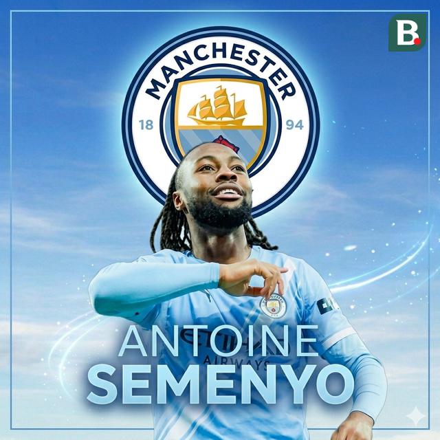 Ilustrasi Antoine Semenyo bintang Manchester City. (Bola.com/AFP/Gemini)