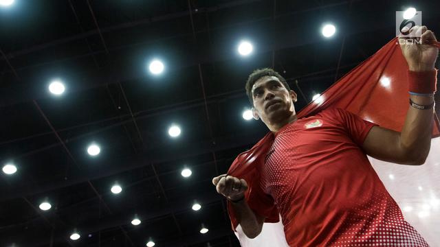 Kalahkan Wakil China, David Jacobs Sumbang Emas ke-7 untuk Indonesia