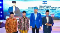 AHY mendapat dukungan tokoh Muhammadiyah dan NU Jatim. (Dian Kurniawan/Liputan6.com)