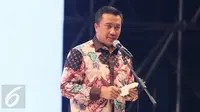 Menpora Imam Nahrawi memberi sambutan pada saat pembukaan TAFISA Games 2016 ke-6 di Mall Ancol Beach City, Jakarta, Sabtu (8/10/2016). (Liputan6.com/Herman Zakharia)