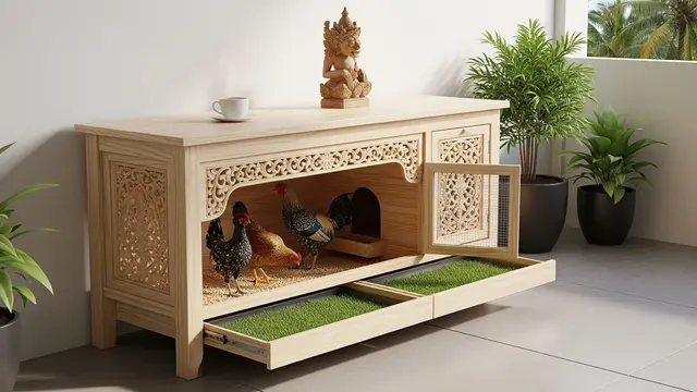 Kandang Ayam di Teras