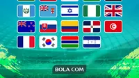 Piala Dunia U-20 - 24 Bendera Negara yang Mengikuti Piala Dunia U20 2023 (Bola.com/Decika Fatmawaty)