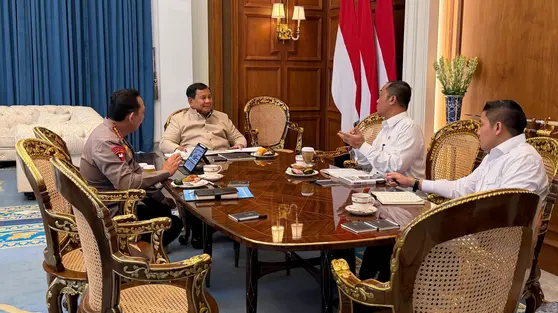 Prabowo Bertemu Kapolri di Istana, Ini yang Dibahas