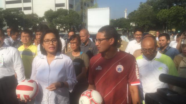 Sri Mulyani dan Sandiaga Uno