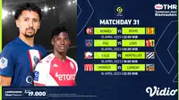 Daftar 10 Pertandingan Ligue 1 Matchday 31 Live Vidio 15-17 April : Lyon Vs Toulouse, PSG Vs Lens