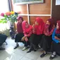 Lima orang siswi SMK di Palembang yang jadi korban hipnotis polisi gadungan (Liputan6.com / Nefri Inge)