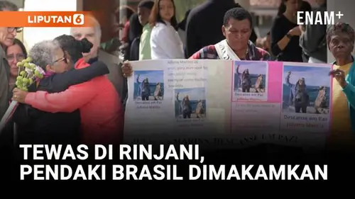 VIDEO: Jenazah Pendaki Brasil yang Tewas di Gunung Rinjani Dimakamkan