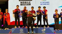 Timnas PUBG Mobile Indonesia sukses menyabet medali Emas untuk kategori skuad di SEA Games 2021. (Dco: PBESI)