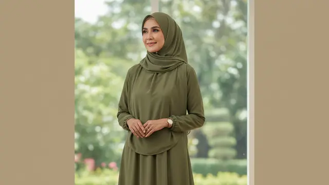 Bahan Gamis Wool Crepe / Crepe Lembut untuk Wanita Usia 50 Tahunan