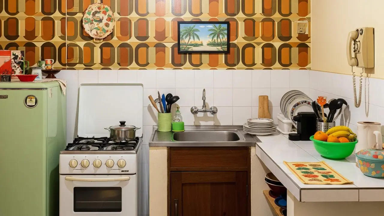 Dapur Rumah Kecil Tema Retro 80an dengan Budget 8 Juta
