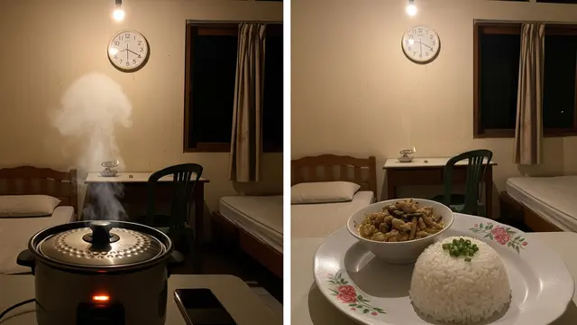Nasi Tim Ayam Rice Cooker