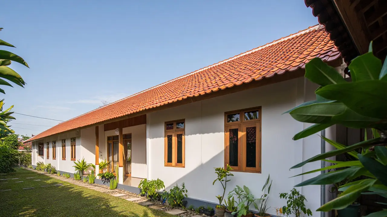 Desain Rumah Desa Memanjang yang Cocok untuk Tanah Sempit