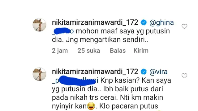 Jawab Nikita Mirzani atas nyinyiran netizen soal John Hopkins. (Foto: Dok. Instagram @nikitamirzanimawardi_172)