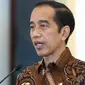 Presiden Joko Widodo (Jokowi) minta gubernur, bupati, dan wali kota memperhatikan ketersediaan pangan di wilayah masing-masing saat Rakornas Pengendalian Inflasi Tahun 2020 pada Kamis (22/10/2020). (Biro Pers Sekretariat Presiden/Lukas)