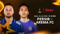 Live Streaming Piala Presiden - Persib vs Arema FC: Adu Strategi dan Pemain Baru Hanya di Vidio