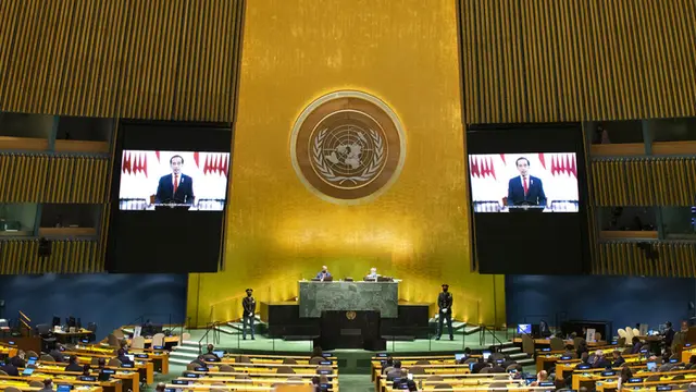 FOTO: Pidato Virtual Presiden Jokowi di Sidang Majelis Umum PBB