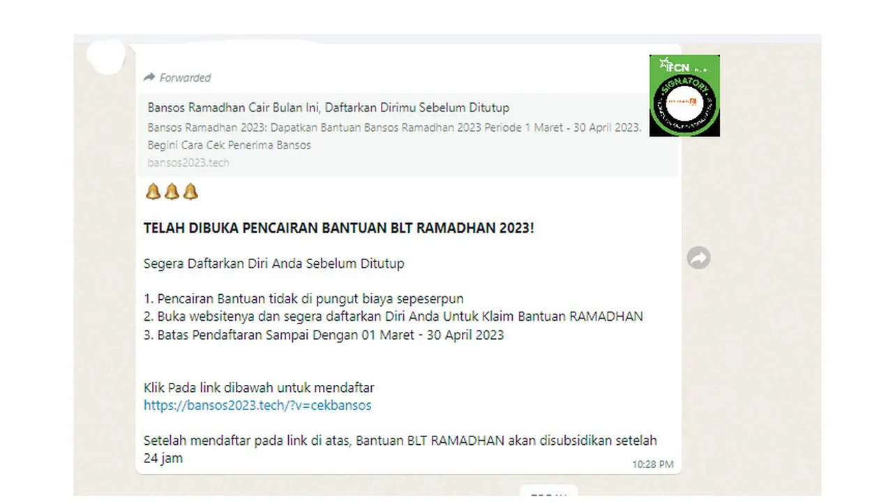 Penelusuran informasi pendaftaran pencairan BLT Ramadhan 2023