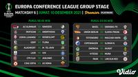 Link Live Streaming UEFA Conference League 2021/2022 Matchday 6 di Vidio. (Sumber : dok. vidio.com)