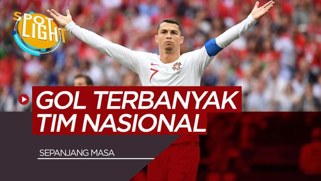 Berita Video Spotlight Cristiano ronaldo dan 3 pemain dengan gol terbanyak di Tim Nasional