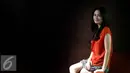 Juara 2 Miss Celebrity 2015, Nina Jane Bustan saat melakukan sesi pemotretan dengan Liputan6.com di Jakarta (9/11). Nina dinobatkan sebagai juara dua di ajang Miss Celebrity 2015. (Liputan6.com/Yudha Gunawan)