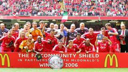 The Reds bertengger di posisi ketiga sebagai klub dengan gelar terbanyak di Community Shield. Sejauh ini Liverpool telah mengenggam 15 trofi. (AFP/Carl De Souza)