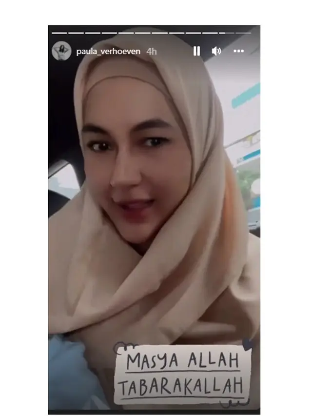 6 Potret Paula Verhoeven Unggah Foto Berhijab, Banjir Pujian