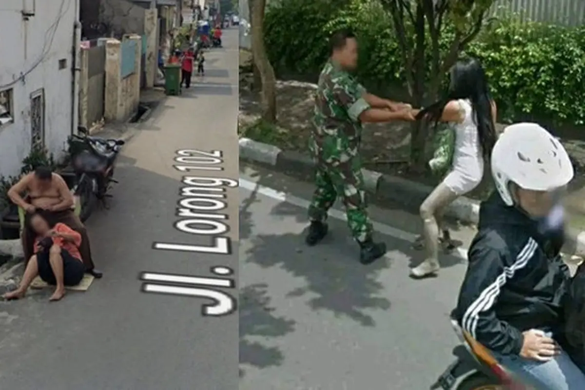 Momen lucu di Google Street View (Twitter/@localracun)