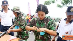 Citizen6, Bumimoro: Lomba yang bisa disebut Triatlon Versi Kowal ini, dilepas Ketua Pegurus Gabungan Jalasenastri Kobangdikal, Rahayuningsih Sadiman. Triathlon versi Kowal tersebut dilaksanakan secara beregu. (Pengirim: Penkobangdikal)