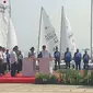 Presiden Joko Widodo meresmikan dua venue olahraga di Pantai Ancol, Jakarta Utara, yaitu Indonesia National Sailing Center dan Jetski Indonesia Academy, Senin (6/8/2018). (Deny/Liputan6.com)