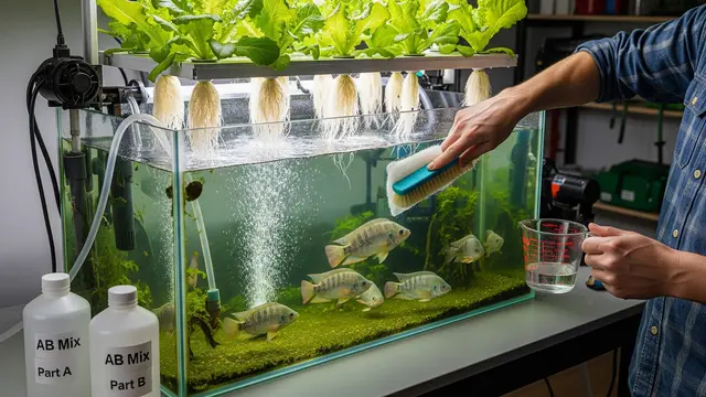Perawatan Rutin Sistem Aquaponik Ikan Nila dan Selada