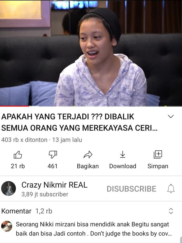 Unggahan Nikita Mirzani dan Laura Meizani. (Foto: YouTube Crazy Nikmir Real)
