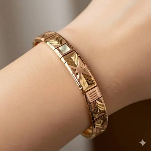 Bangle Ukiran Geometris