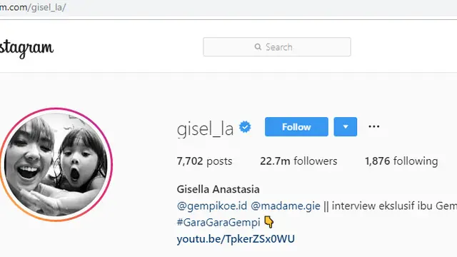 Gisella Anastasia bersama Gempi (Instagram/gisel_la)
