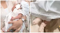 Potret Detail Baju Akikah Baby Selina Rancangan Asky Febrianti. (Sumber: Instagram/nindypricilia)