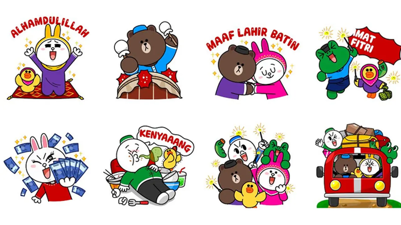 Line Perkenalkan 8 Stiker Bertema Lebaran