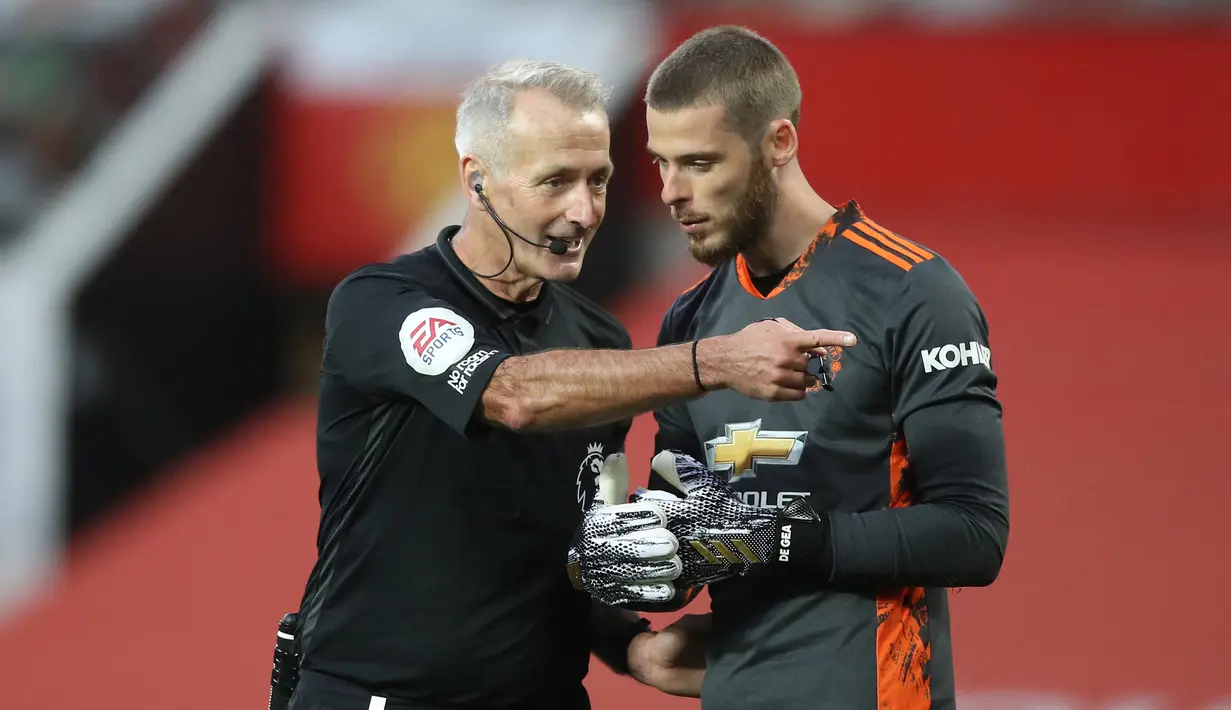 Kapten dalam sepak bola terkadang didasarkan pada senioritas dan De Gea adalah pemain paling berpengalaman yang ada di tim saat ini. (Foto: AFP/Pool/Martin Rickett)