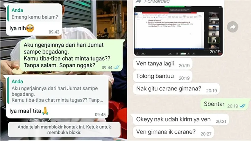 6 Chat Teman Tanya Tugas Ini Endingnya Bikin Elus Dada