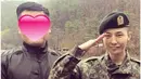 G-Dragon BigBang resmi masuk wajib militer pada 27 Februari 2018. Ia masuk dalam satuan militer divisi 3 angkatan darat. (Foto: kpopline.com)